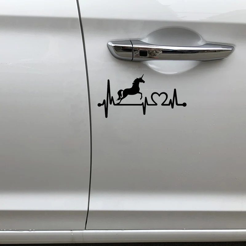 YJZT 17 5 см * 8 Love Of Unicorns Body Car Decorate Автомобильная Наклейка Виниловая наклейка