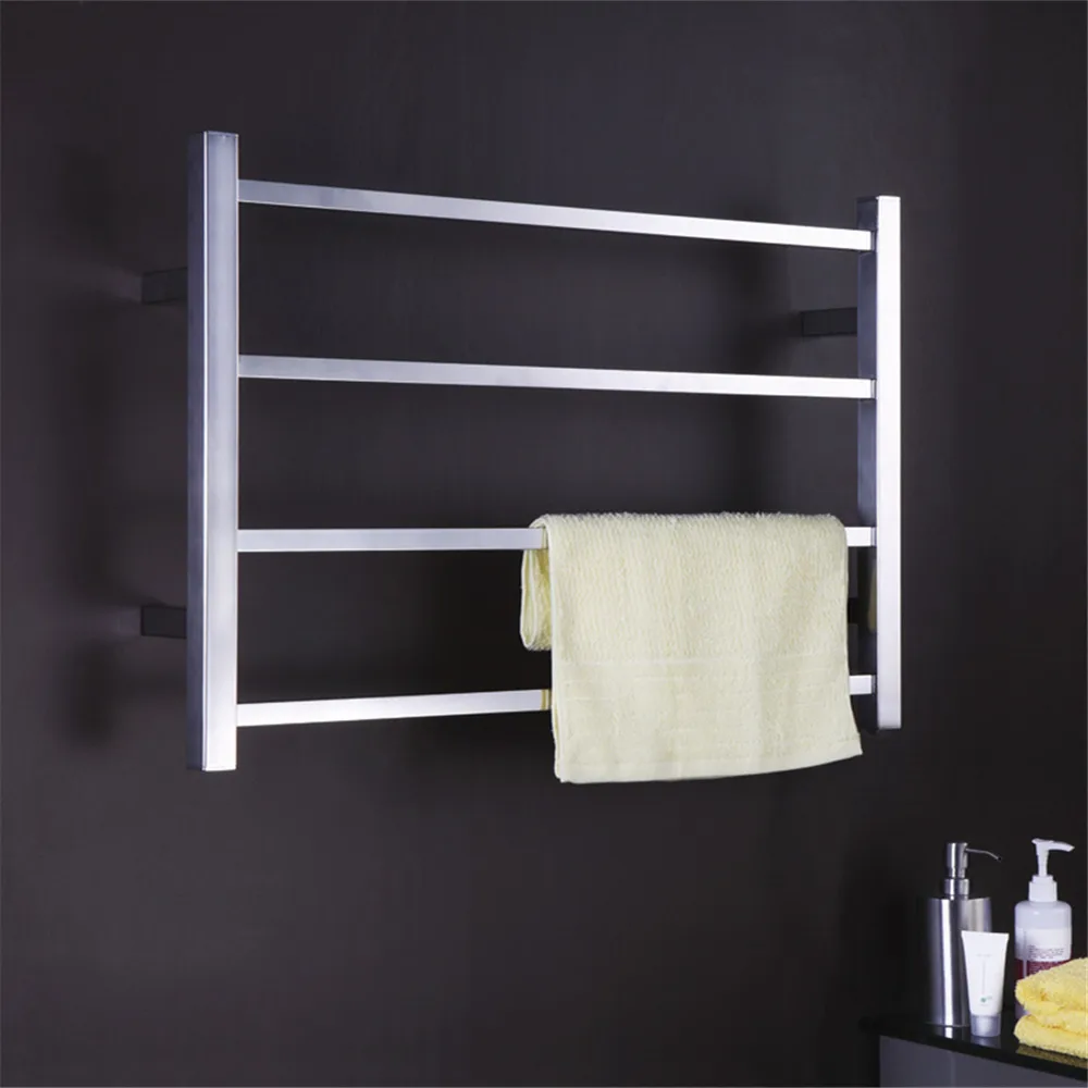

Free shipping new 304# Stainless Steel Square tube Heated Towel Rail Electric Towel Warmer/towel dryer for Bathroom TW-SQ3