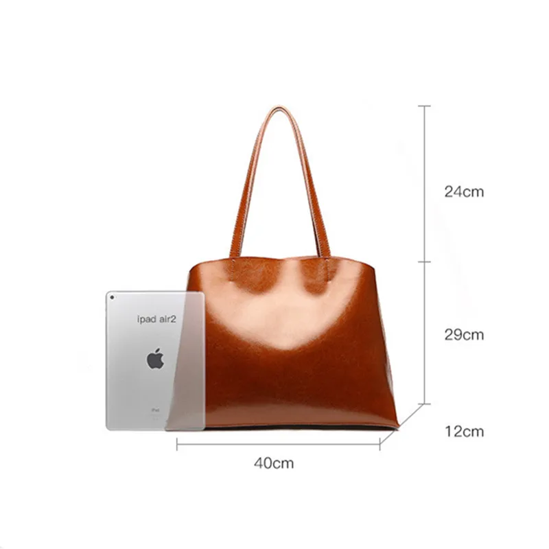 WDbag 2019 большие кожаные сумки шопперы для женщин повседневные из мягкой воловьей
