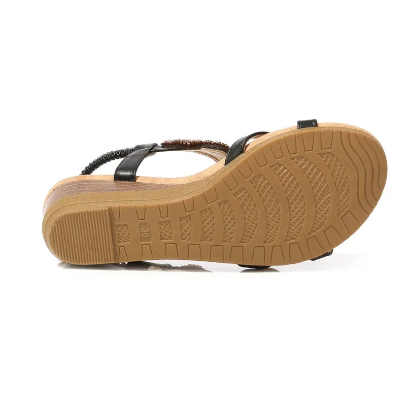 BEYARNEwomen/Женская обувь с кристаллами Богемные сандалии zapatos de mujer Шлепанцы