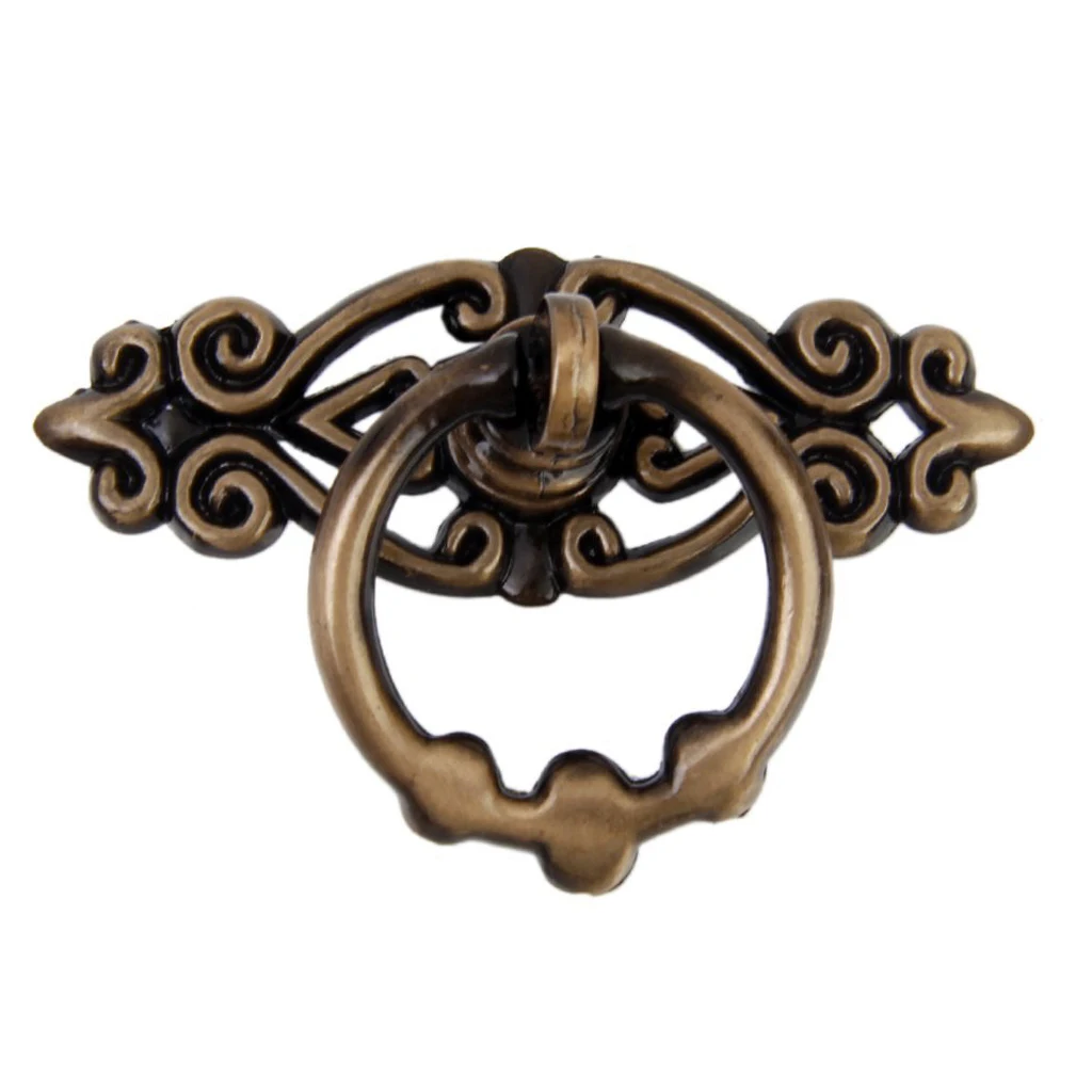 Antique Brass Ручки ручной ручки китайский Ретро Стиль одно отверстие потянув мебельная фурнитура дверная ручка - Цвет: Antique Brass