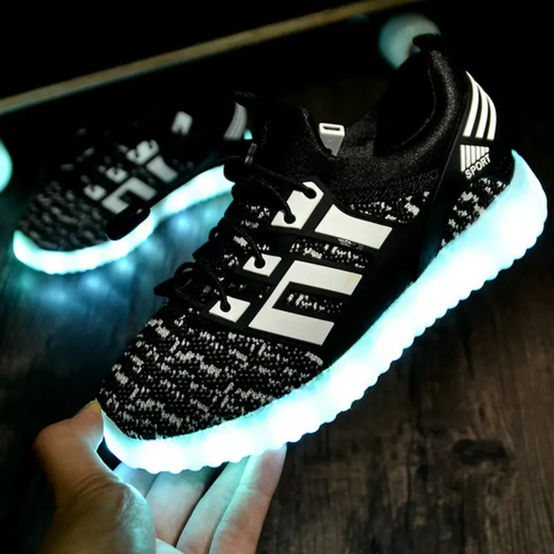 Новинка USB зарядка детская обувь со светодиодной подсветкой Детские