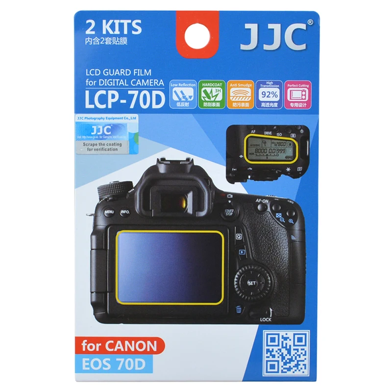 JJC 2 шт 70D/80D Защитная пленка для ЖК-экрана Canon | Электроника