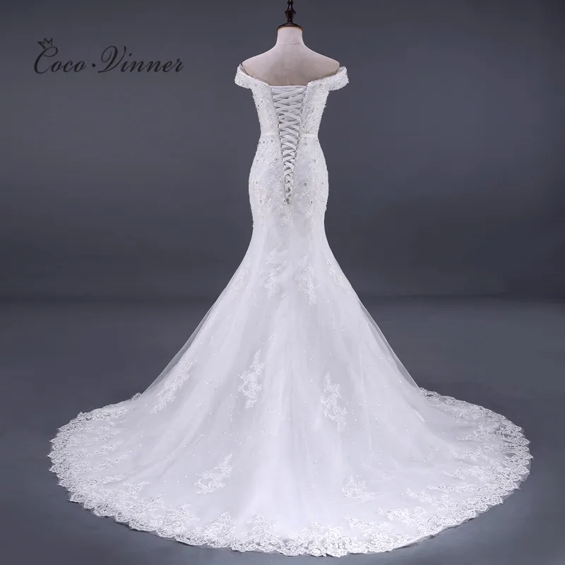 Бисероплетение Кружева Русалка Свадебные платья Vestido De Noiva без рукавов Кристалл корт поезд Плюс Размер белое свадебное платье WX0081
