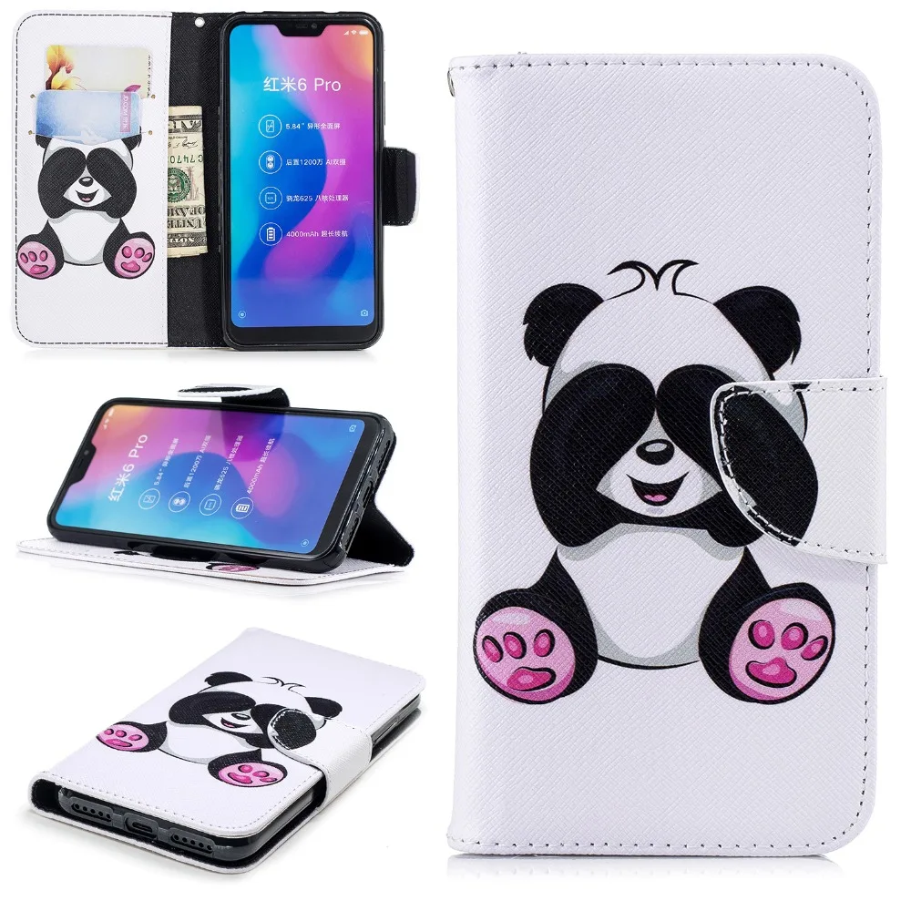 For fundas Xiaomi Redmi 6 Pro Case Cover coque 6A Redmi6A + Card Holders |