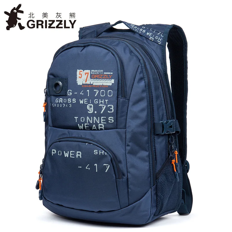 Мужской холщовый рюкзак GRIZZLY Большой Вместительный для ноутбука