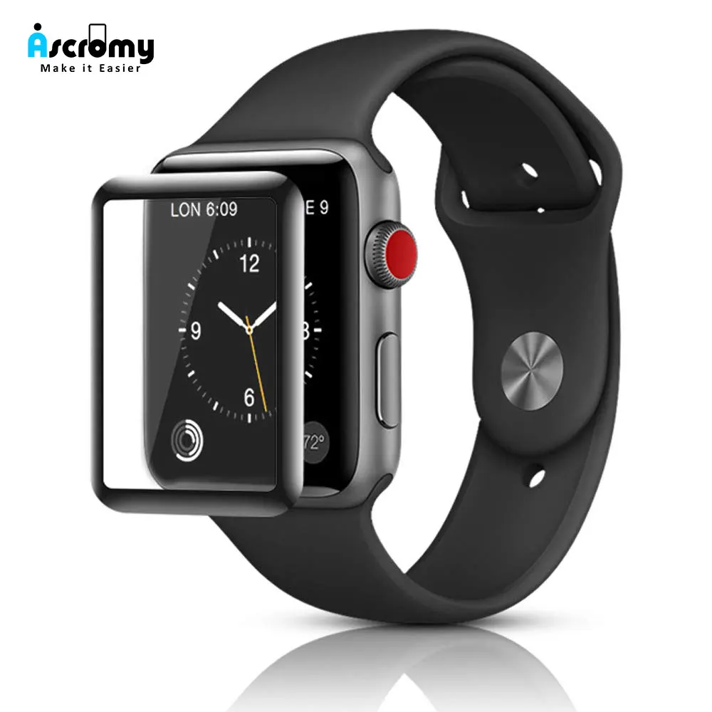 Ascromy 2PCS For Apple Watch Serie 4 44MM Screen Protector Tempered Glass ScreenProtector Film iWatch 40mm Accessories | Электроника