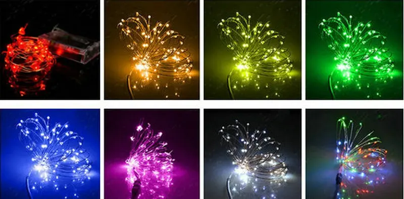 5 шт./лот медная проволока гирлянда 4 м 40 светодиодов ультратонкая работающая от