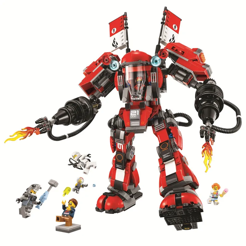 Подарки Pogo Bela 10720-10721 980 шт + ninjagoo фильм пожарные механические Строительные