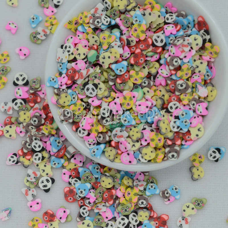 50 г/лот полимерная Горячая глина разбрызгивает животных медведя панды лягушки