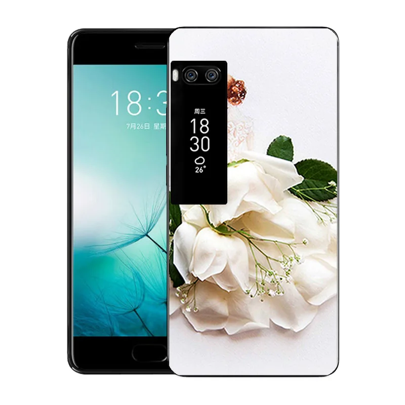 Чехол для Meizu Pro 7 мягкий силиконовый прозрачный чехол из ТПУ с принтом брака