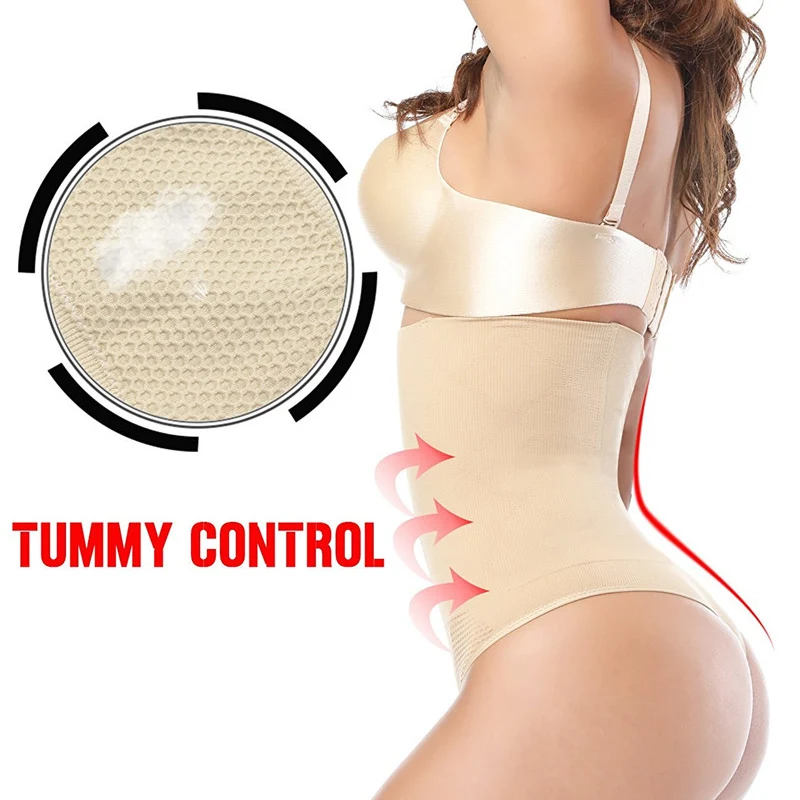 Новый Body Shaper Корректирующее белье с высокой талией Твердые Управление стринги
