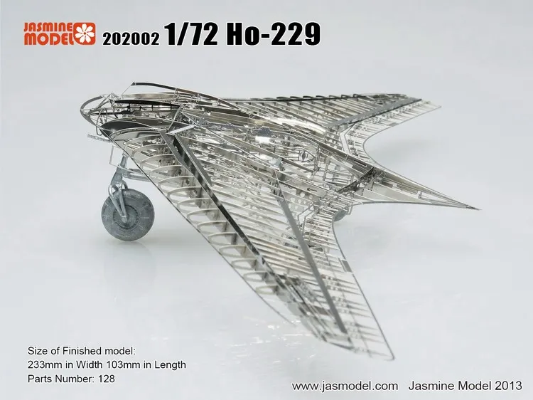 MMZ модель Jasmine 3D металлическая головоломка 1/72 Horten Ho-229 полная PE модель сборки Металлическая Модель Набор DIY 3D лазерная резка модель головоломка