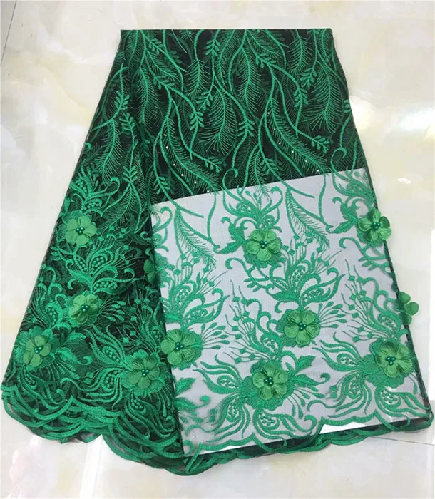 Африканские бусины с камнями 3d кружевная ткань 2019 высококачественное кружево