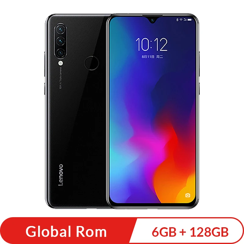 Z6 lite 6G128G black Lenovo Z6 Lite с глобальной прошивкой, 4 ГБ, 64 ГБ, восьмиядерный смартфон Snapdragon 710, экран 6,3 дюйма, тройная камера, Android 9,0, быстрая зарядка - Цвет: Z6 lite 6G128G black