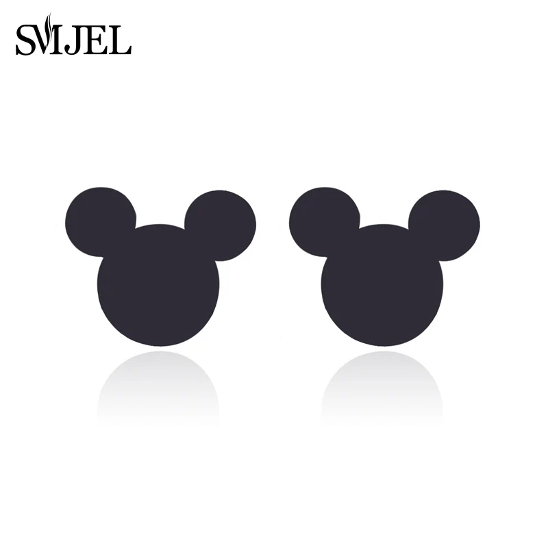 ged001 SMJEL, Минни, бижутерия с Микки, Микки, ожерелье s для женщин, девочек, нержавеющая сталь, милый кулон для животного, ожерелье, Детские аксессуары - Окраска металла: ged001