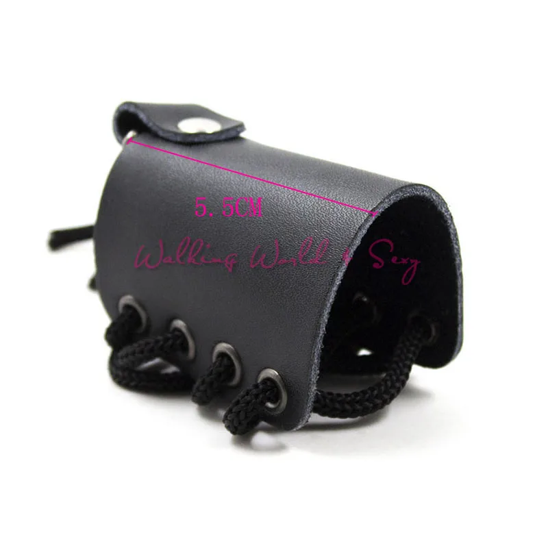Подлинное кожаное кольцо для члена на шнуровке удлинитель растягиватель Время
