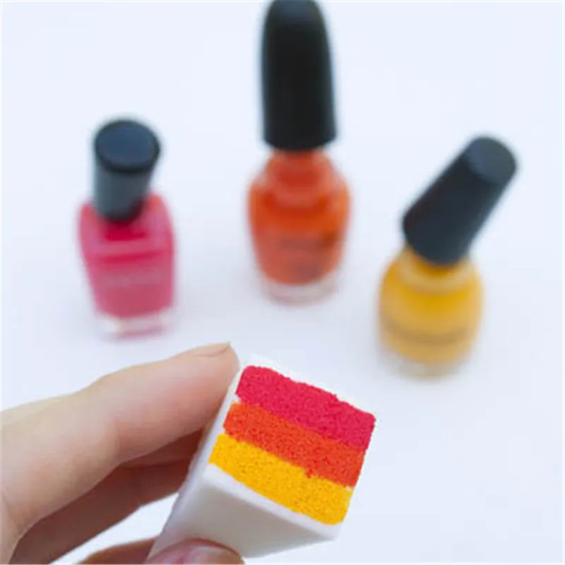 3 шт. градиентные мягкие губки для ногтей УФ-Гель-лак инструменты дизайна |