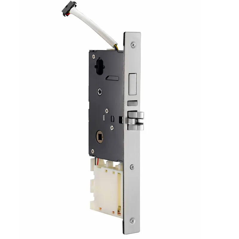 

Black color keyless home swipe card door lock iron material with RF card reader lock system