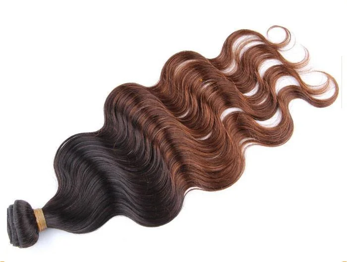 3 пучки два тона ломбер реми волос цвет 1b / 4 объемная волна класс AAAAA qualty