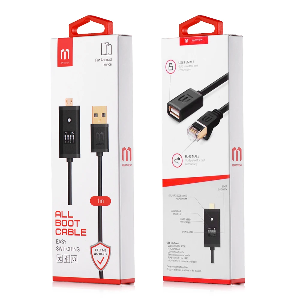 Ключ ключ Martview MRT + кабель для загрузки и адаптер Micro USB Type C разблокировки 9008 BL
