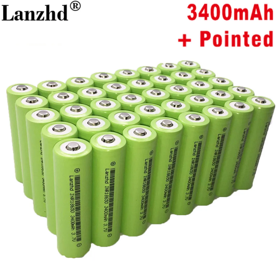 40 шт. Новинка 18650 литиевая батарея 3,7 V 3400mAh для samsung 18650 INR18650 фонарик перезаряжаемая батарея с указателем