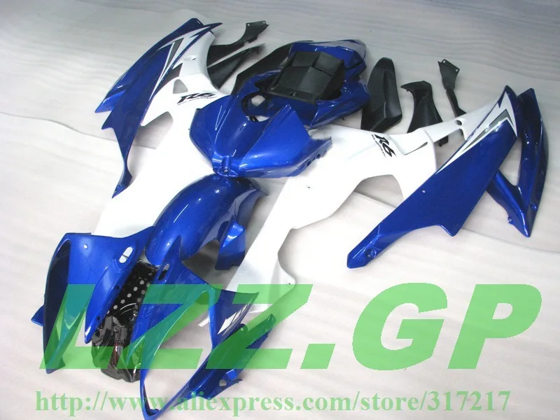Инъекции синий белый ABS Обтекатели для YAMAHA YZF-R6 06-07 YZF R6 06 07 600 2006 2007 # 7HHZ комплекты