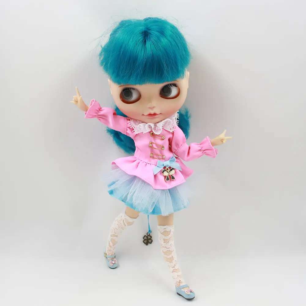 Наряды для куклы Blyth розовый и синий винтажный костюм 1/6 шарнирная кукла ледяная
