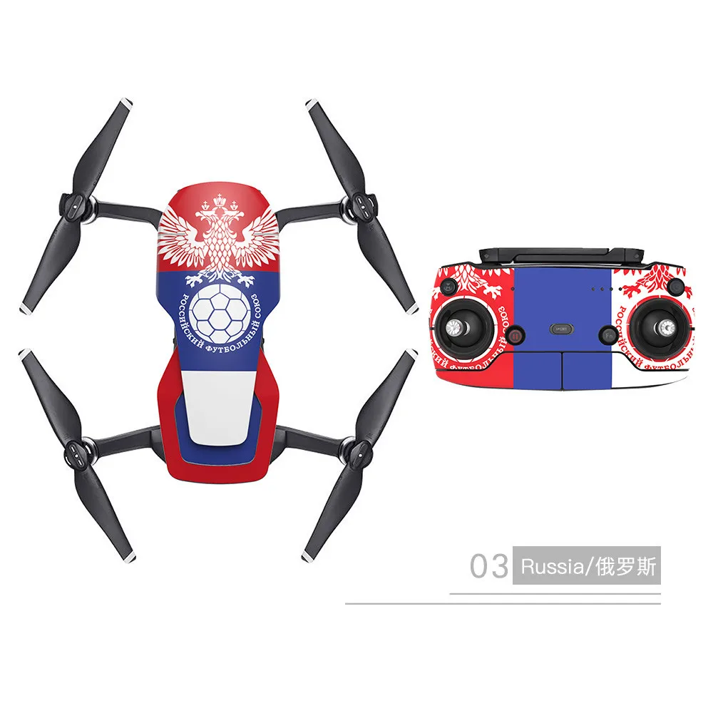 Стикеры для DJI Mavic Air Футбол игровую тематику 3M Водонепроницаемый наклейка скины Стикеры протектор страна стикер для дрона QIY26