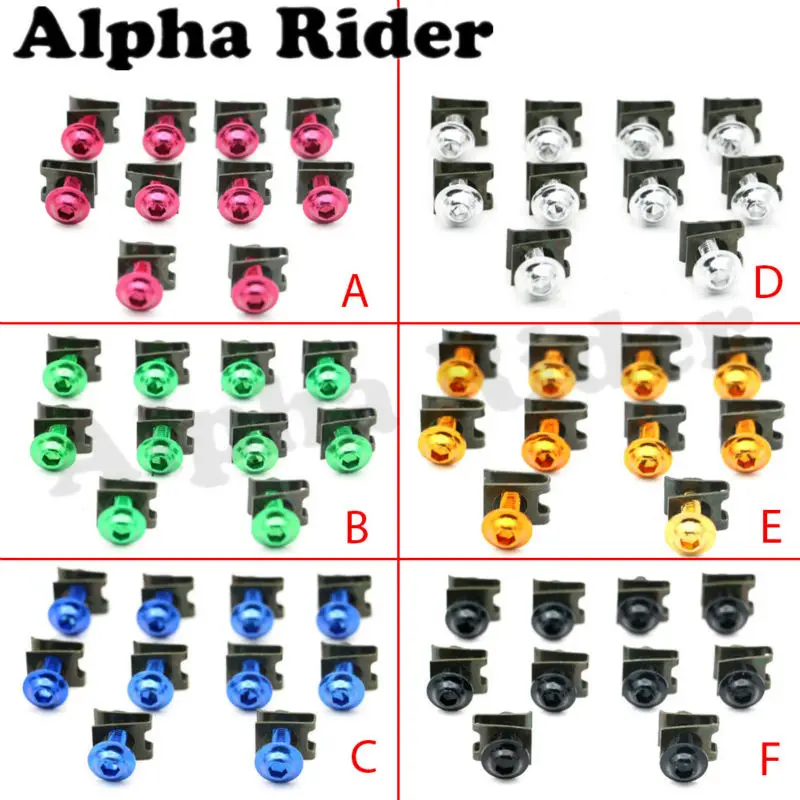 10 шт. Обтекатели для мотоциклетных скутеров болты гайки M6 6 мм скоростные