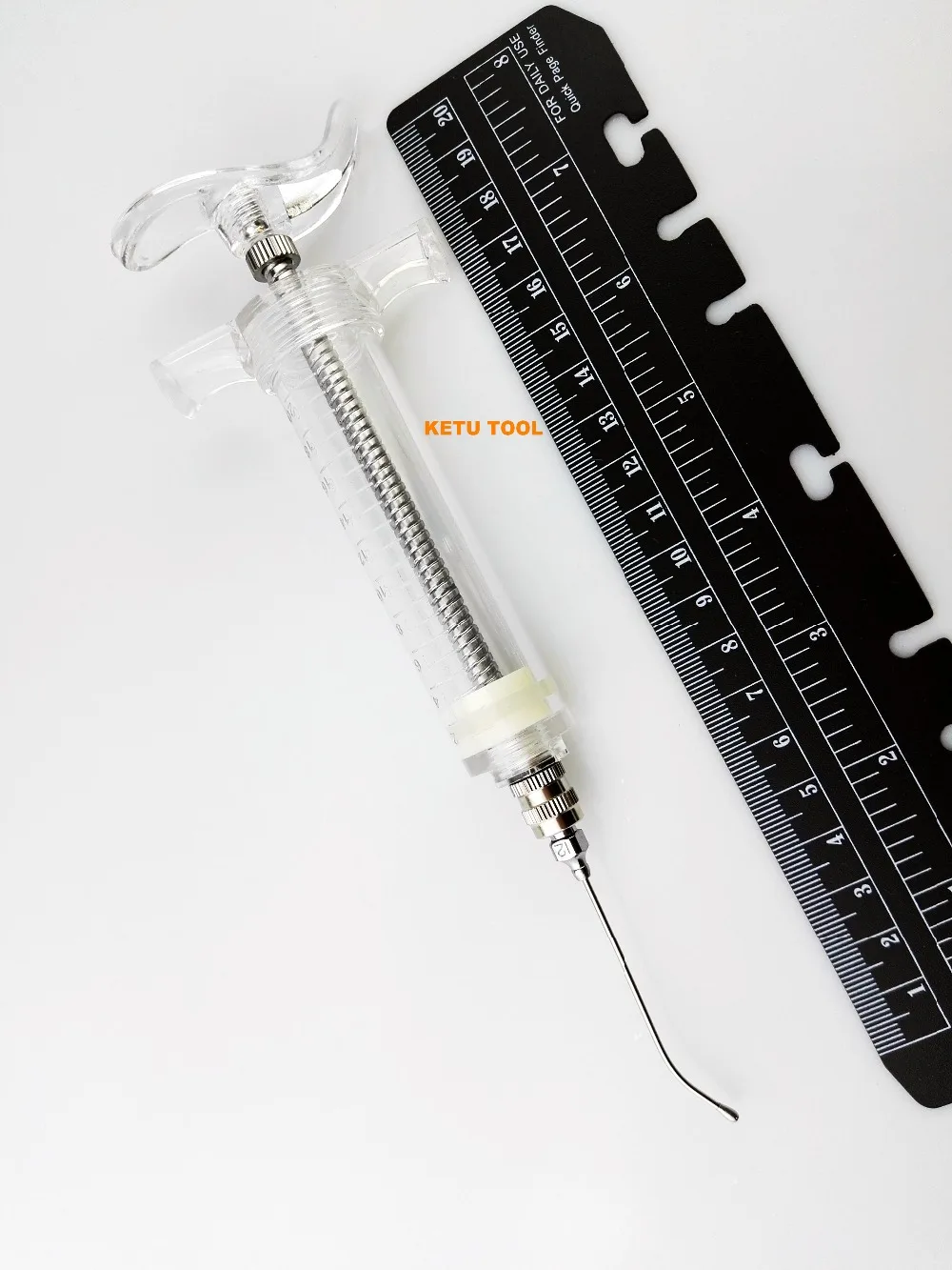 

Gavage Crop Needle Feeding Syringe 20ml W 1.2mm x 65mm #12 Curve, Animal Feeding Needle, Oral Syringe