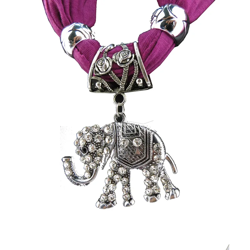 Женские шарфы RUNMEIFA красивые украшения из сплава со слоном | Аксессуары для одежды