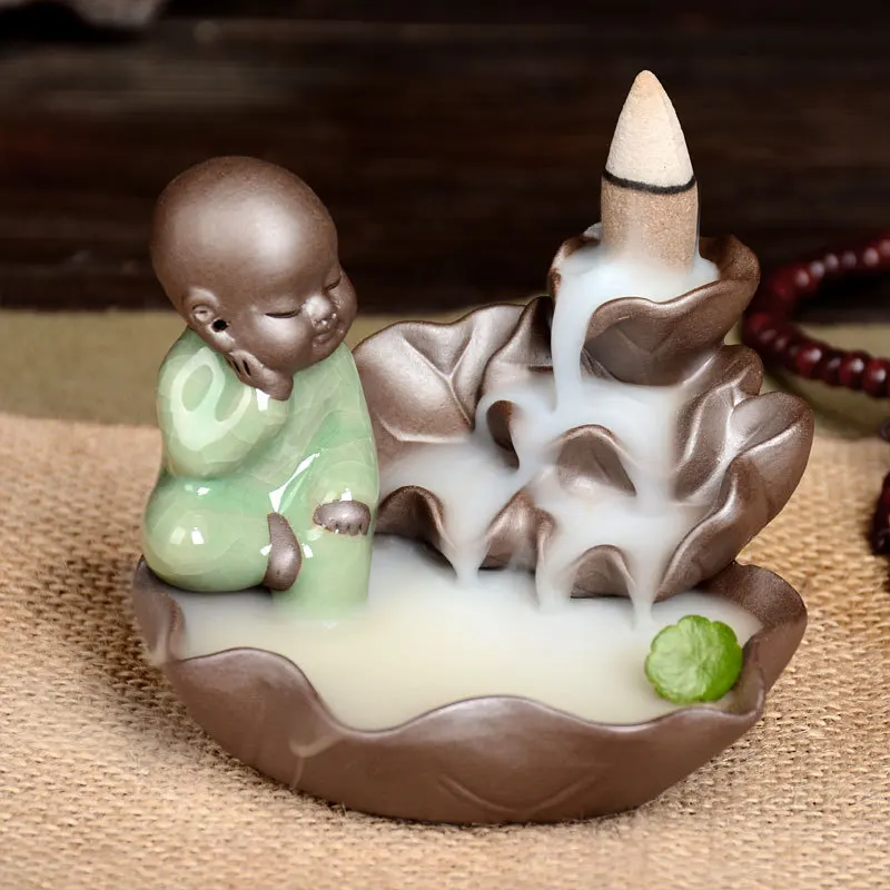 Креативная Ge Kiln The Thinking Monk горелка для благовоний конусы держатель керамическая