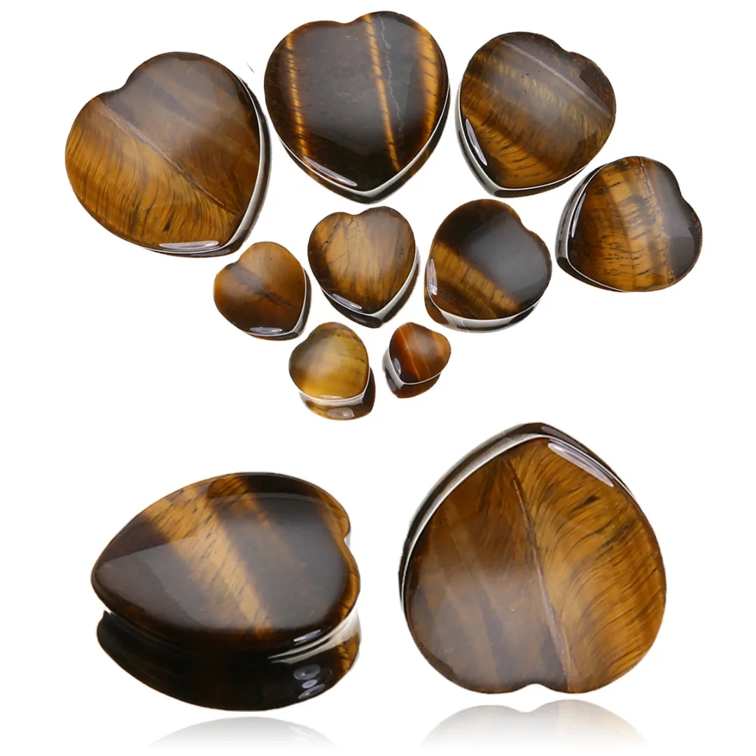 2 шт. Shellhard камень в форме сердца заглушка для ушей модный телесный туннельный