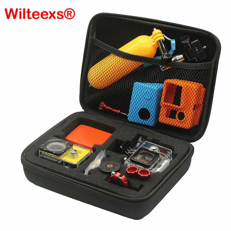 Чехол WILTEEXS среднего размера для HD Hero 5 4 3 + 2 SJ4000 XIAOYI 4K Камера спортивная