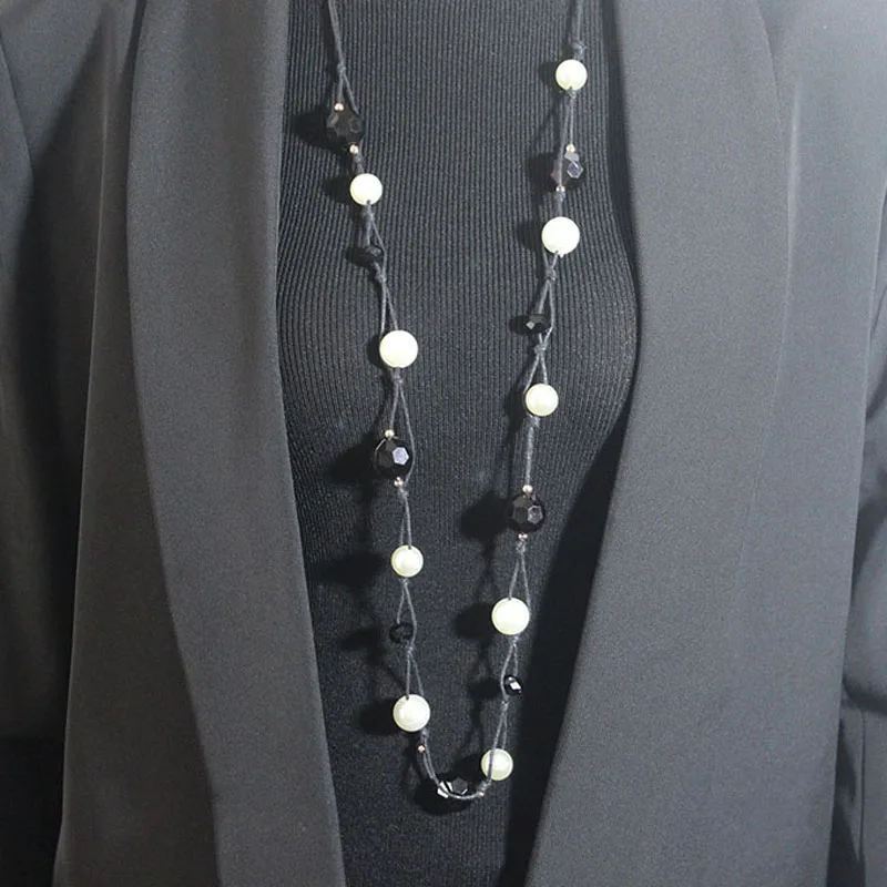 European and American fashion beads creative luxury long sweater necklace FY1811005 | Украшения и аксессуары