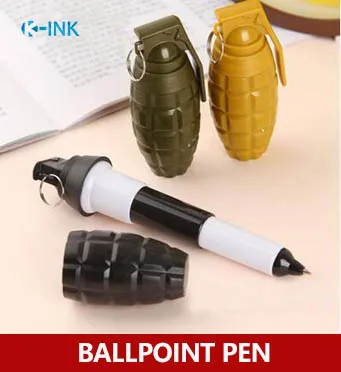 

20pcs / lot Emulational Grenades Shaped Ballpoint Pen for Boys as Toy Gift Pen