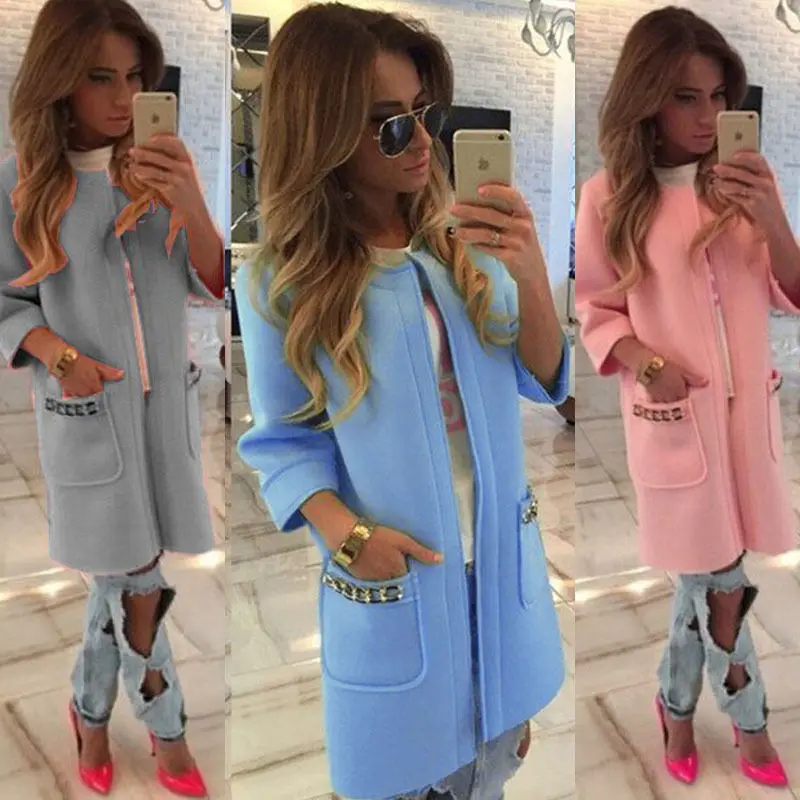 Осень зима сексуальные женские куртки с длинным рукавом теплые приталенные