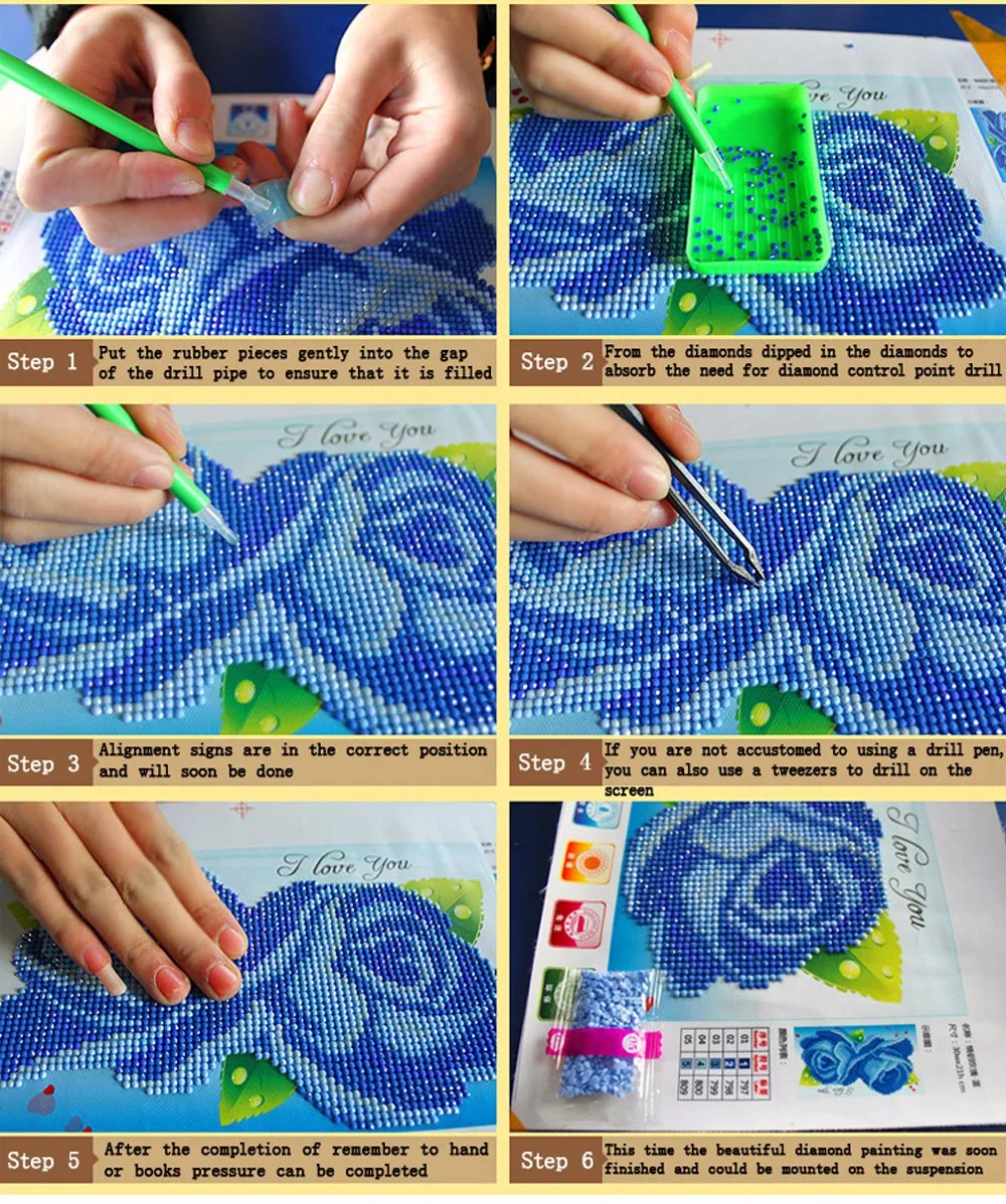 30x40 см (12 &quotx 16&quot) цветы полный дрель Положите ручной работы Вышивка DIY с