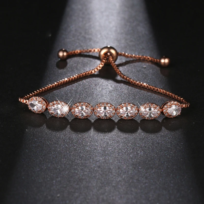 Женский браслет овальной формы с фианитами|bracelet bracelet|bracelet fashionfashion bracelet |