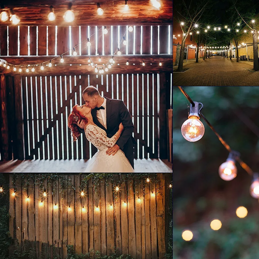 Гирлянда с 25 прозрачными лампочками в стиле ретро 8 м