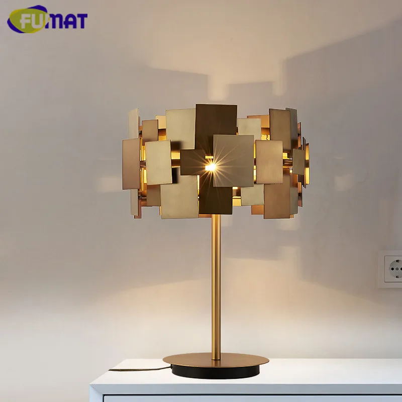 FUMAT Designer Gold Desk Lamp Modern Stainless Steel Table Living Room Bedroom Light Fashion Bedside | Лампы и освещение