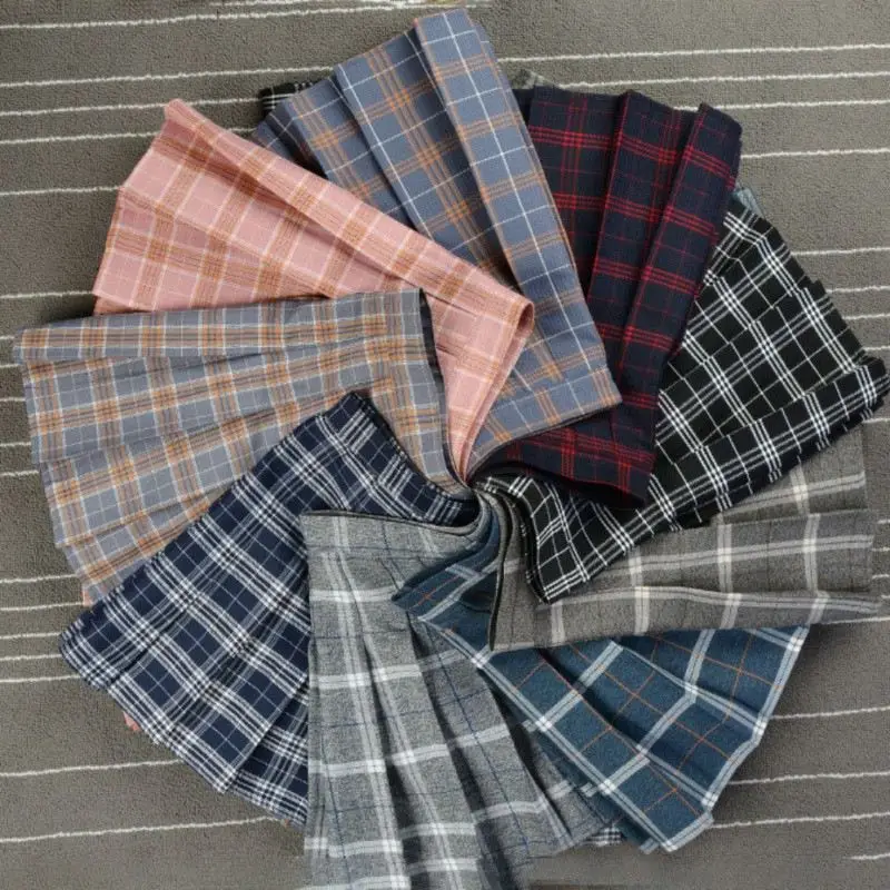 ROPALIA Women Skirts Summer Women Plaid Kawaii Skirt High Waist Black White Skirts Harajuku Mini Skirts