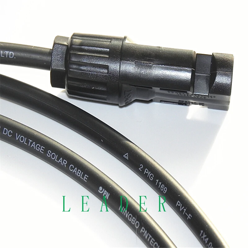 10 шт./лот 4mm2 (12AWG) Расширенный 4 м MC-4 PV кабель-удлинитель для панели солнечных