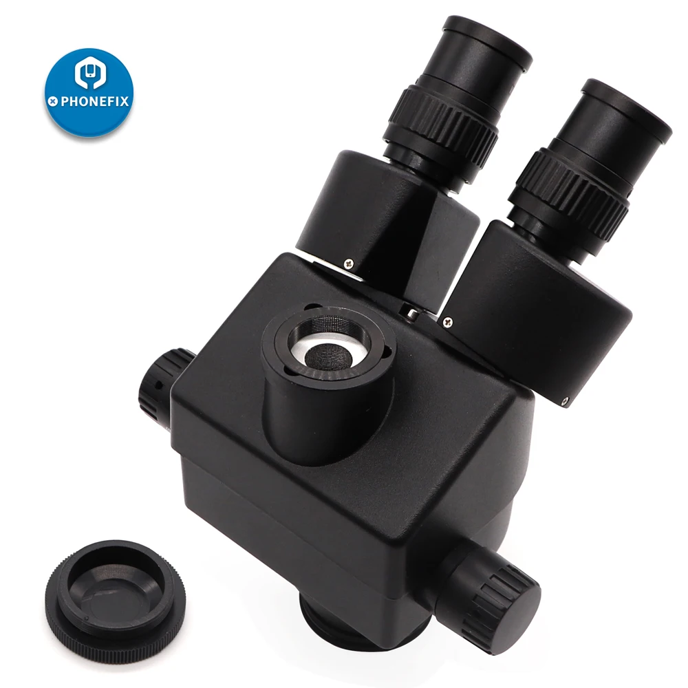 Черный Simul focal 7-45X Тринокулярный Стерео микроскоп головка части Синхронный зум микроскоп головка WF10X 20 мм окуляр объектив
