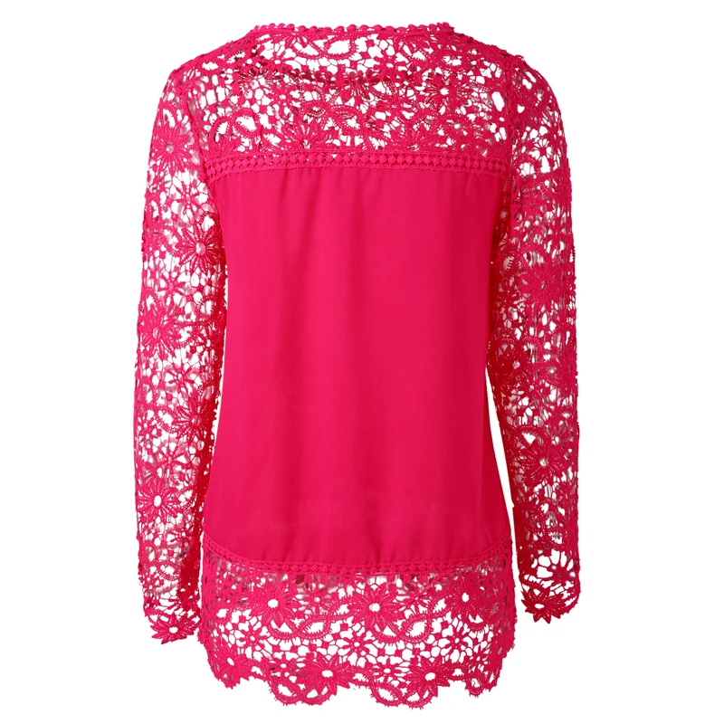 FUNOC шифоновая блузка рубашки с длинным рукавом женские топы blusas mujer повседневные