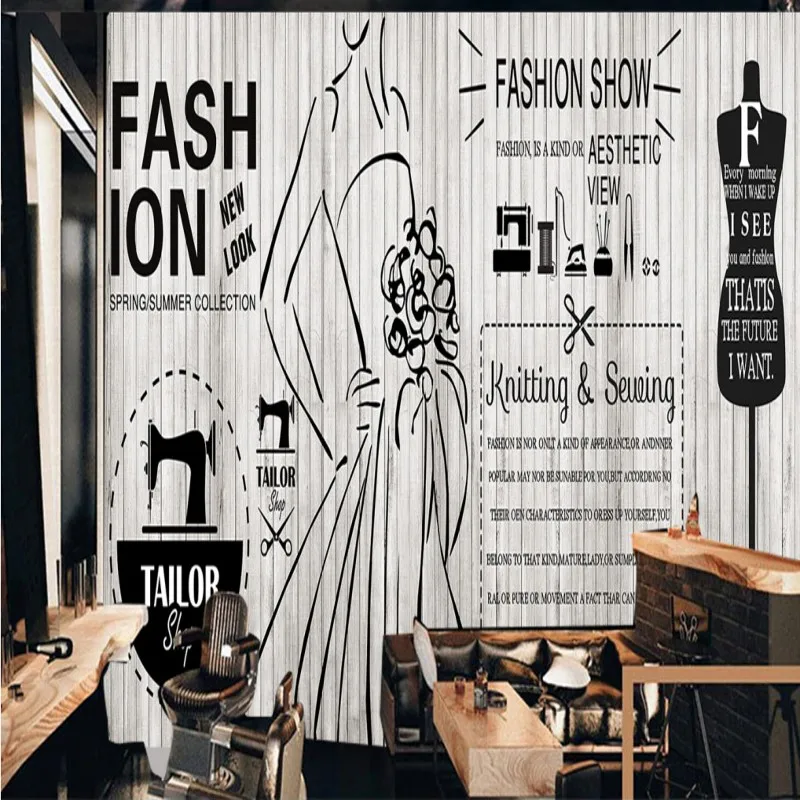 Фотообои на заказ в Европейском стиле ручная роспись фон для магазина одежды