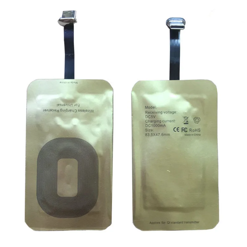 TI US Qi беспроводной зарядный приемник MicroUSB type C модуль приемника для IPhone 5SE 6 S 7 Plus