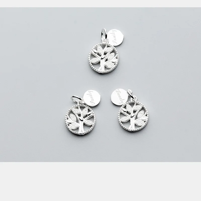 Pretty Craft полые серебряные Семейные Древо жизни 925 стерлингового серебра круглые