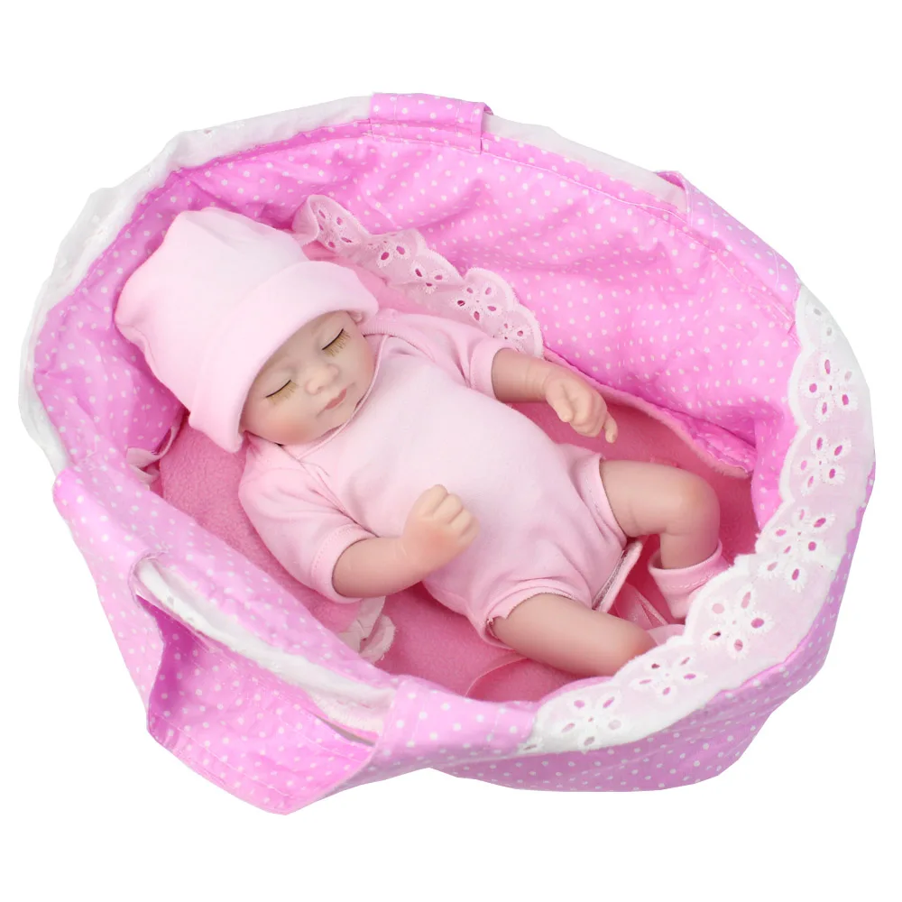 NPKDOLL 28 см мини Кукла Reborn 10 &quotручной работы винил силикон Детская кукла Спящая